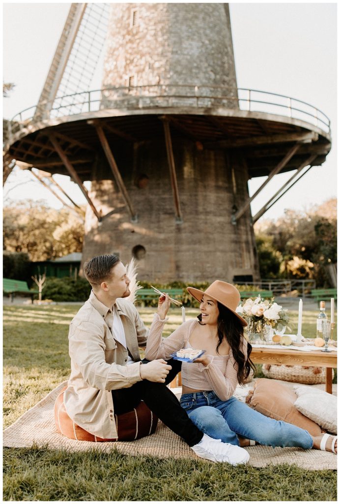 Picnic Date Photoshoot At Dutch Windmills in San Francisco
