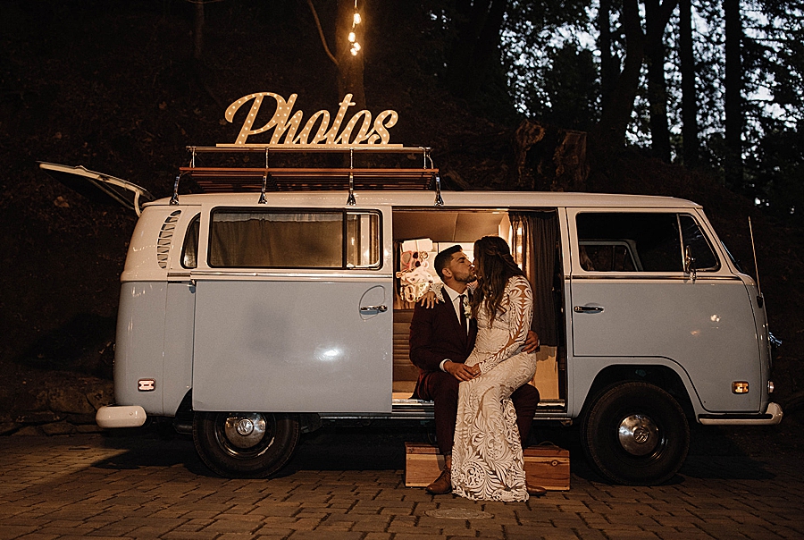 vintage camper van wedding reception