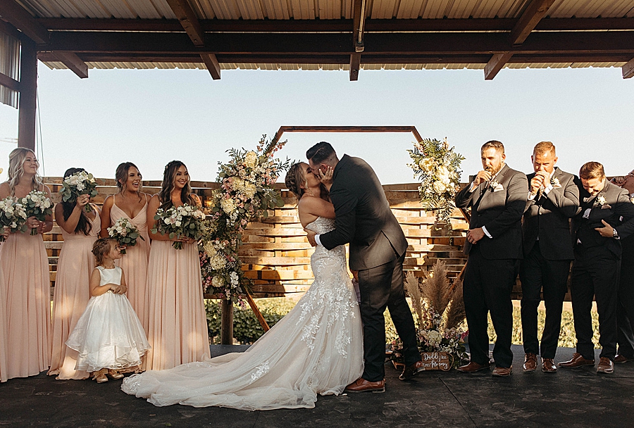 Fall Vineyard Winery ceremony in San Miguel, CA